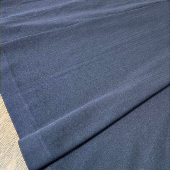 Jil Sander Midi Wool Flare Pleat Minimalist Skirt in Navy Pinstripe 36 / US 6 - Picture 9 of 14